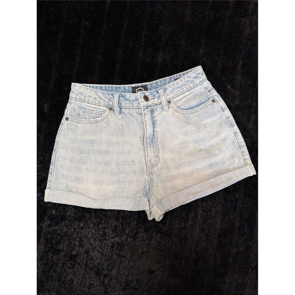 RVCA Hi Roller High Rise Light Wash 100% Cotton Classic Denim Short Size 27